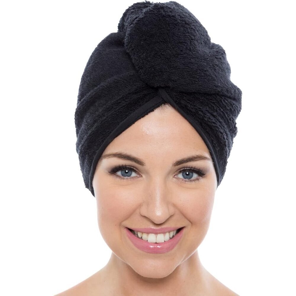 Women's Bamboo Viscose Cotton Hair Towel Lightweight Quick Dry Absorbent